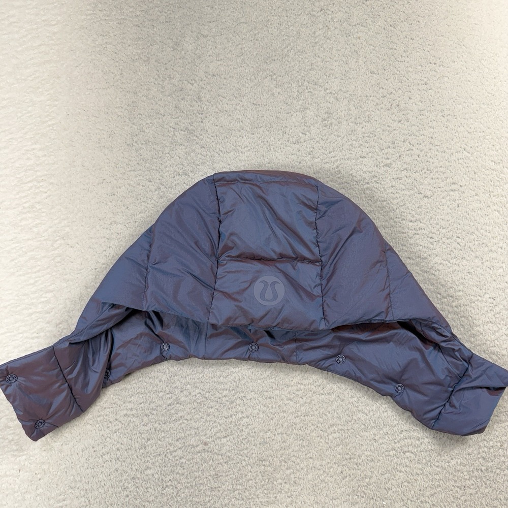 Lululemon Jacket Hood Womens One Size Purple Insulated Snap On Puffer Collar